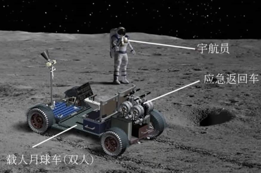 خودروی تاشوی چین برای حمل و نقل فضانوردان روی ماه